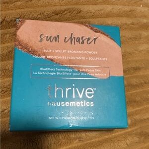 Thrive Causemetics RHEA Matte Blur & Sculpt Bronzing Powder & Mascara NOLA Blue